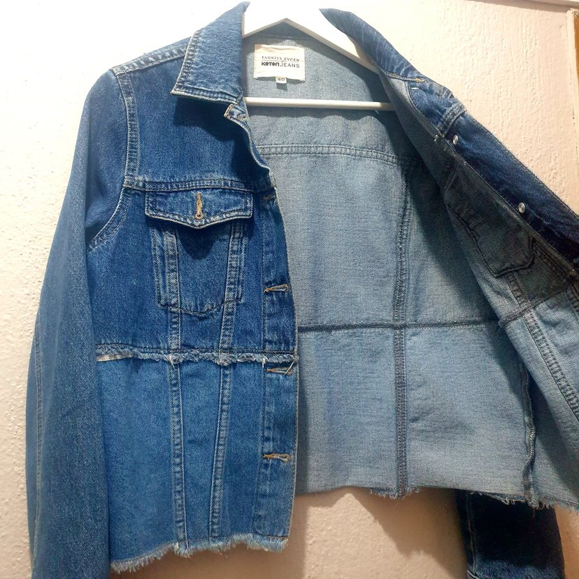 Koton Marka Düğmeli Mavi Denim Kot Ceket 40 beden - Görsel 2