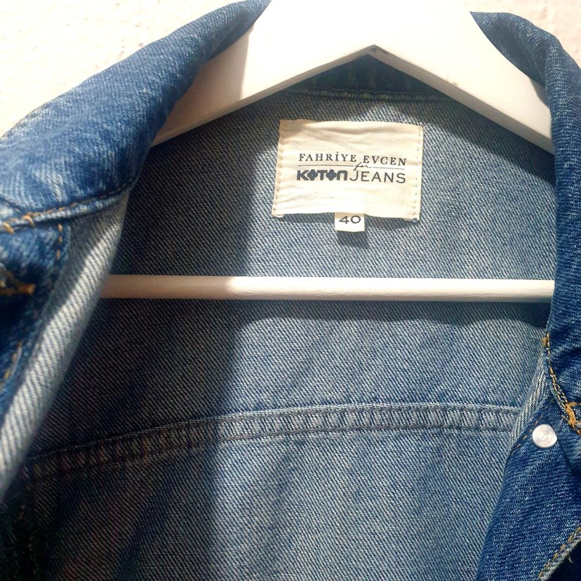 Koton Marka Düğmeli Mavi Denim Kot Ceket 40 beden - Görsel 4