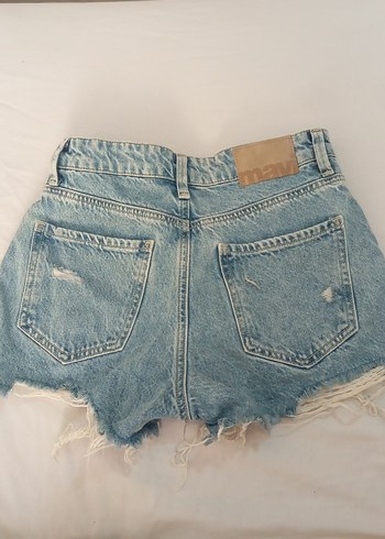 Mavi Jeans Kadın Açık Mavi Düğmeli Mini Denim Şort