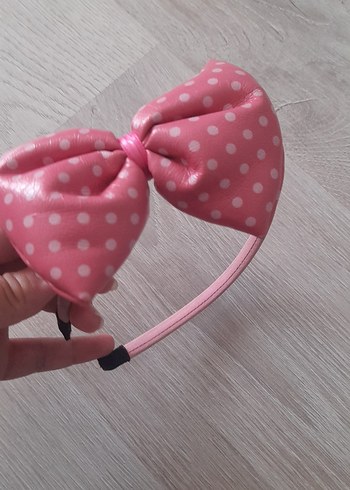Accessorize Puantiyeli Pembe Fiyonk Kız çocuk Tacı az hasarli