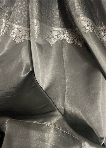 Nakışlı Siyah Klasik Perde - Görsel 2