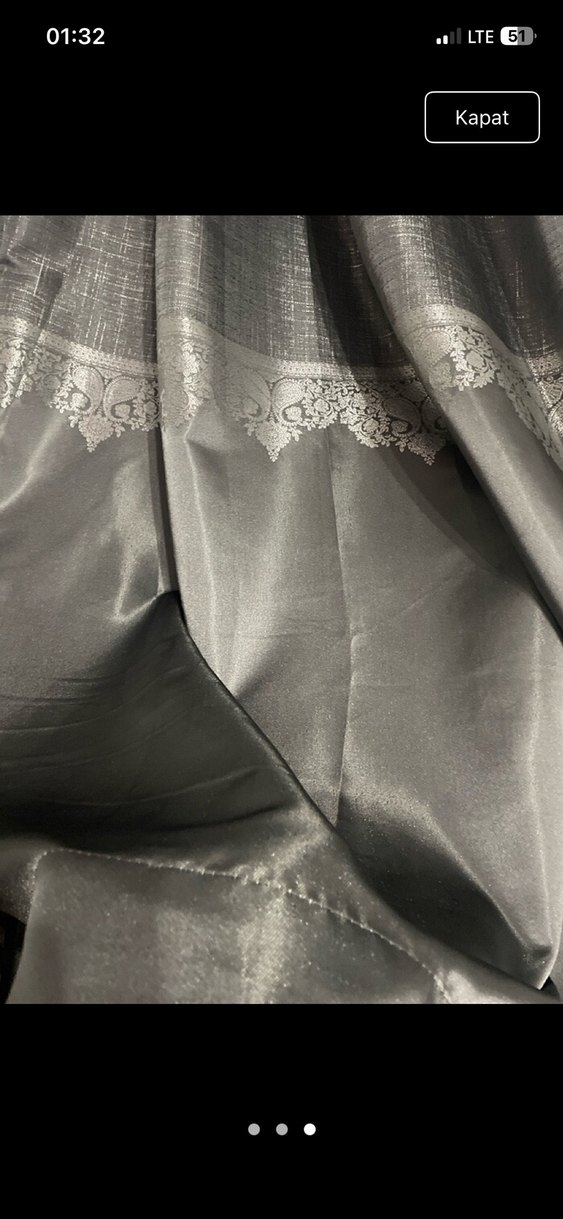 Nakışlı Siyah Klasik Perde - Görsel 2