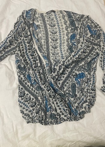 Bohem Desenli Uzun Kollu Hamile Bluzu - Görsel 3