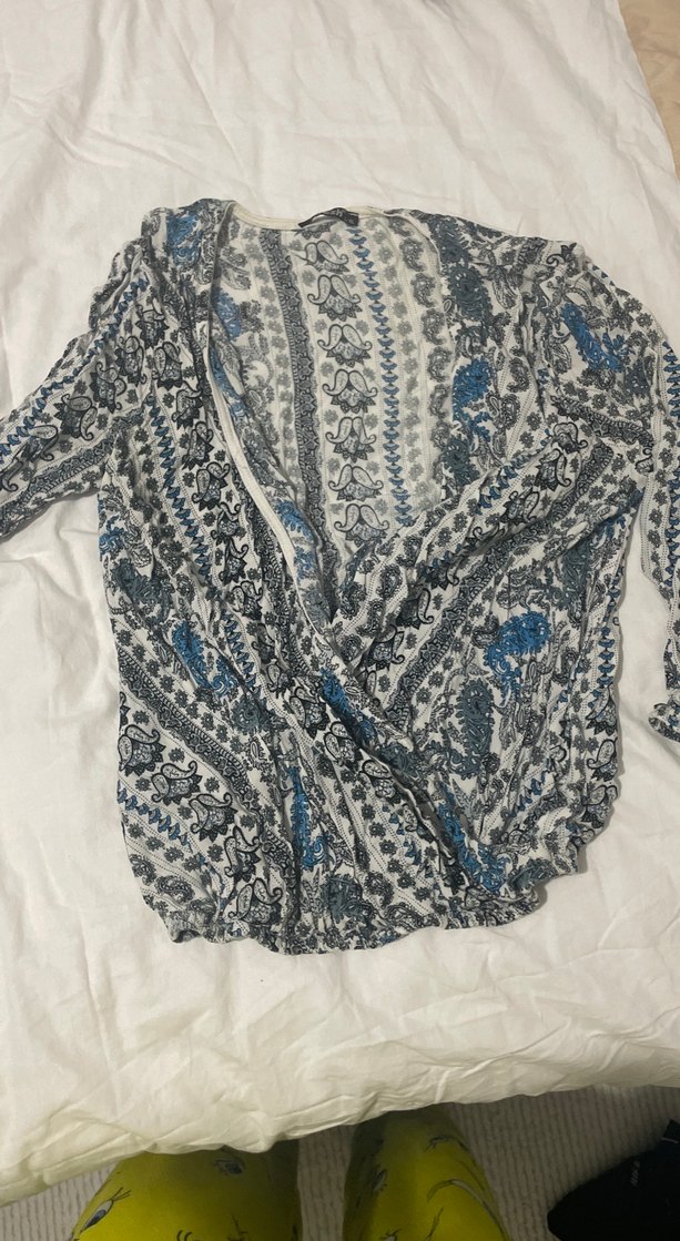 Bohem Desenli Uzun Kollu Hamile Bluzu - Görsel 3