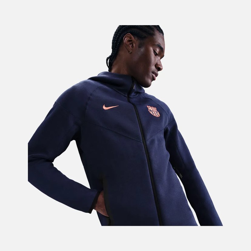 Barça X Nike Tech Fleece Navy Blue Premium Tracksuit - Görsel 3