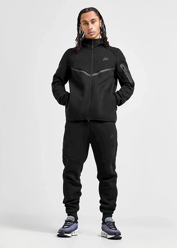 Nike 2025 Tech Fleece Black Premium Tracksuit - Görsel 2