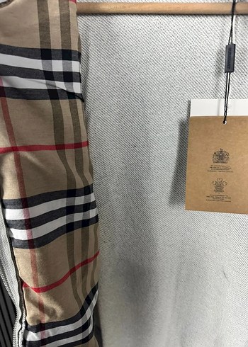 Burberry Grey Premium Zip Up Hırka - Görsel 4