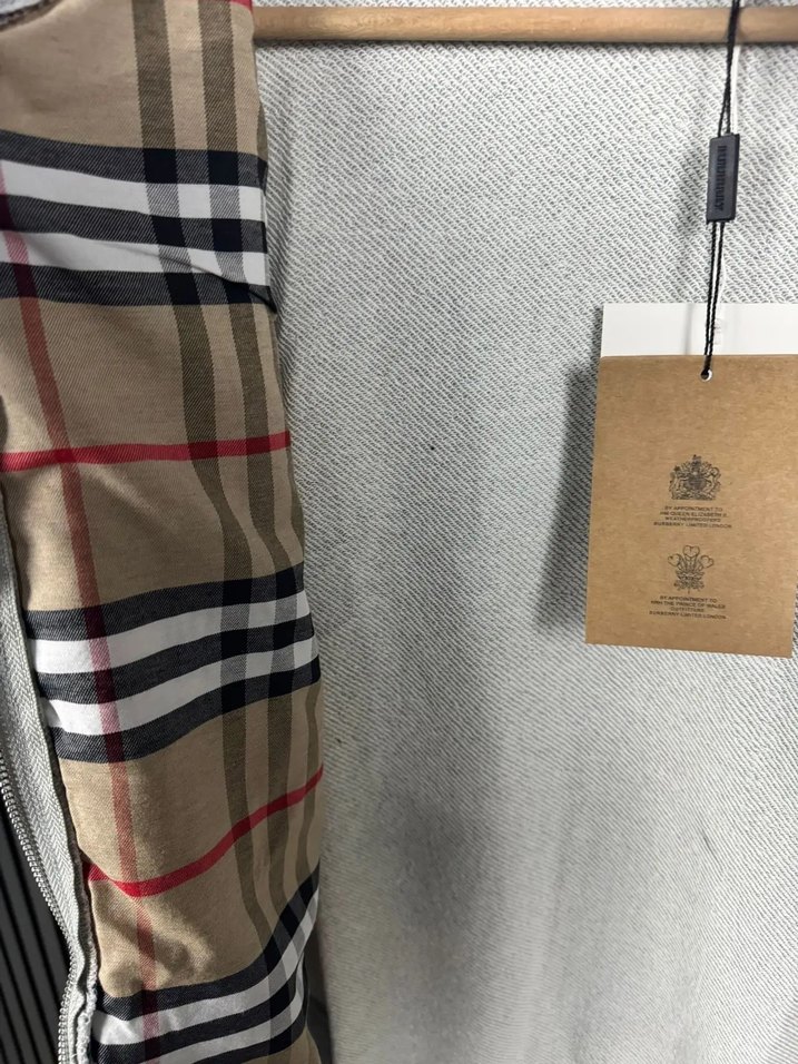 Burberry Grey Premium Zip Up Hırka - Görsel 4