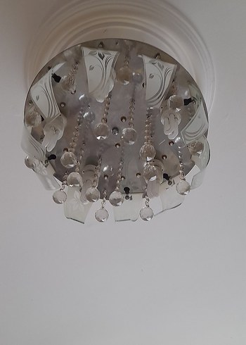 Beyaz Kristal Avize Tavan Lambası