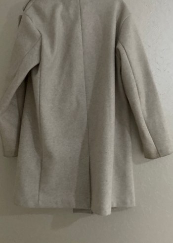 Gri Midi Düğmeli Kadın Kaban - Görsel 3
