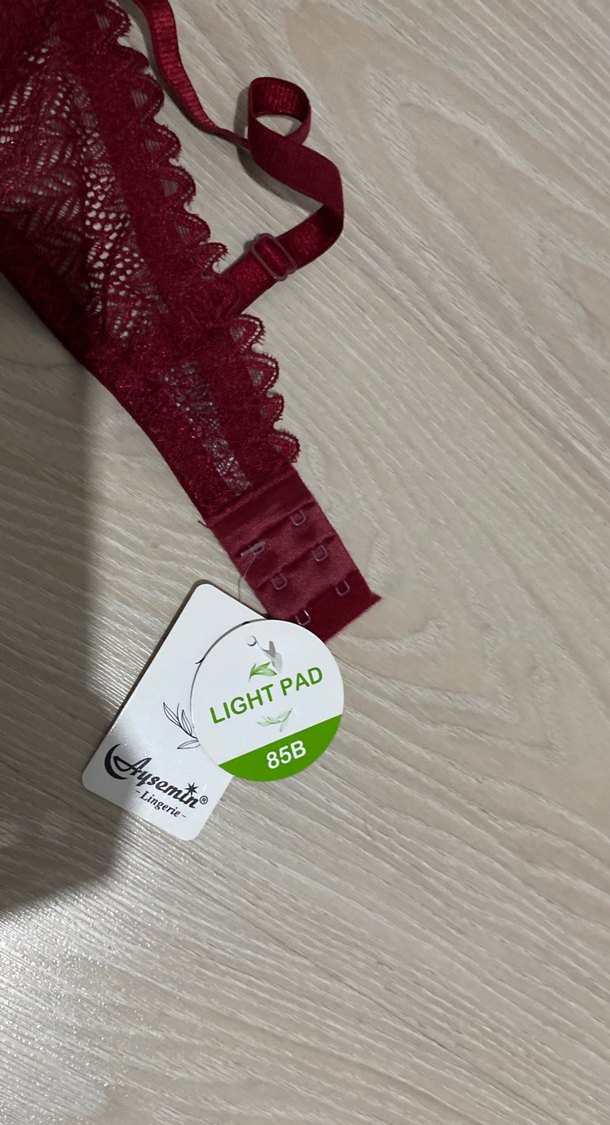 Sıfır ürün ,Bordo Desenli Kadın Sütyen 85B - Görsel 3