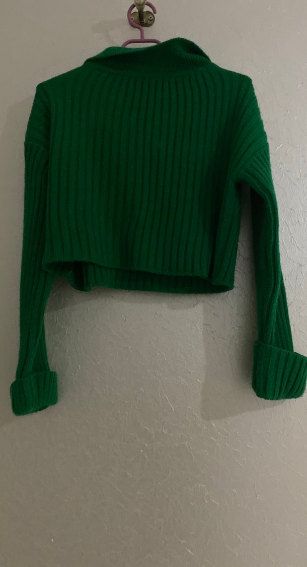 Düğmeli Yaka Kadın Triko Kazak - Görsel 2