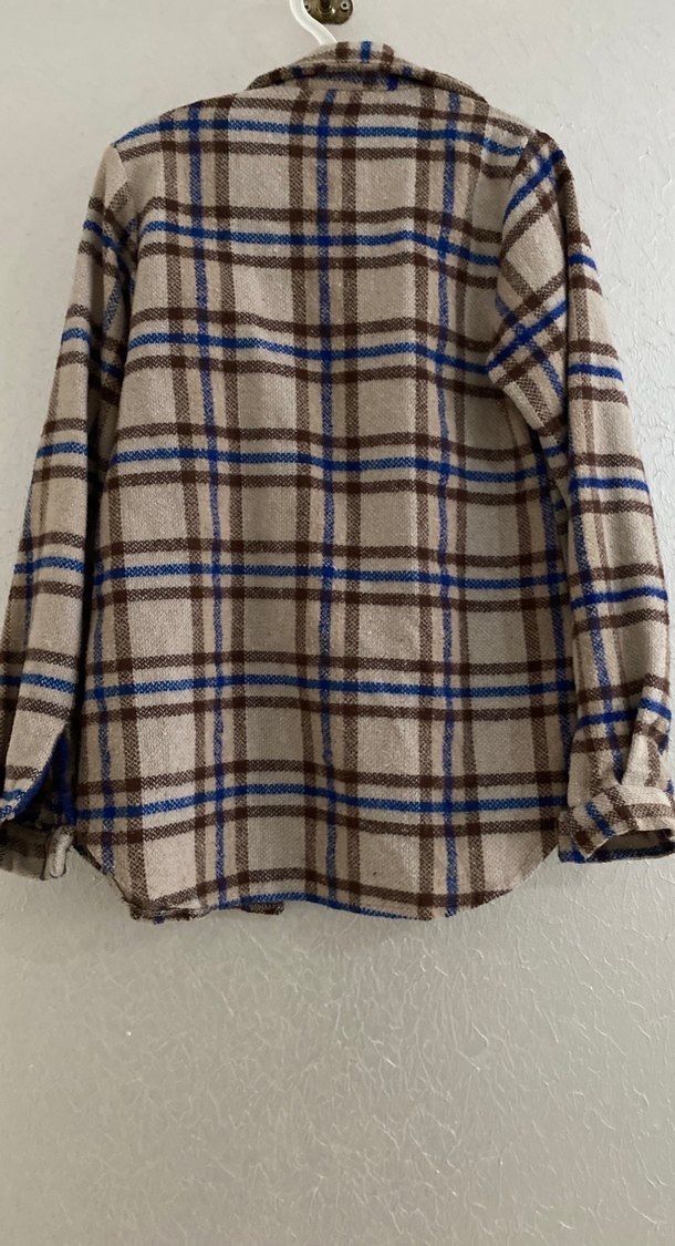 Düğmeli Ekose Kadın Gömlek - Görsel 3