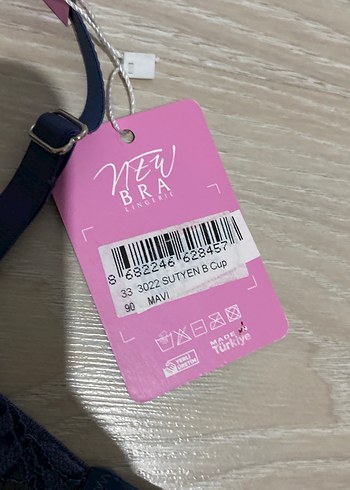 Sıfır ürün ,Koyu Mavi Bohem Sütyen 90 beden - Görsel 2