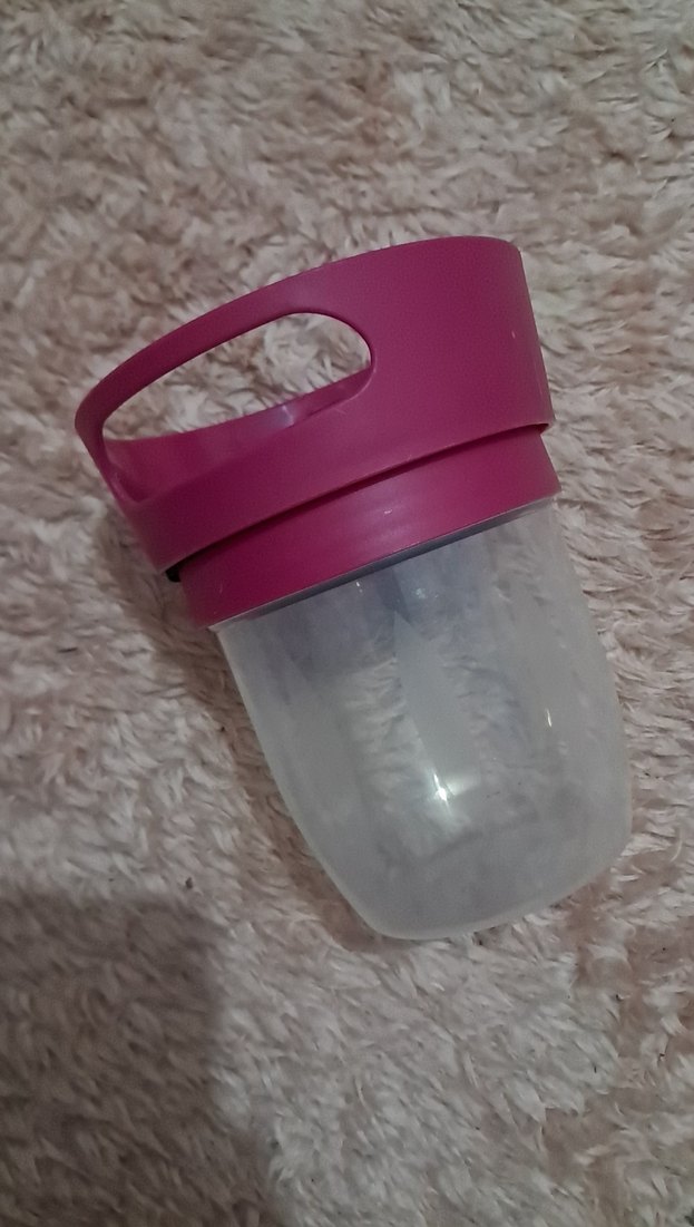 bebek için koyu pembe mama çerez kabı - Görsel 3