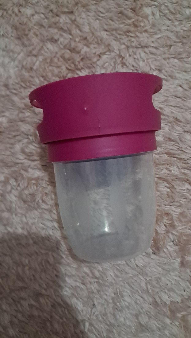 bebek için koyu pembe mama çerez kabı - Görsel 2