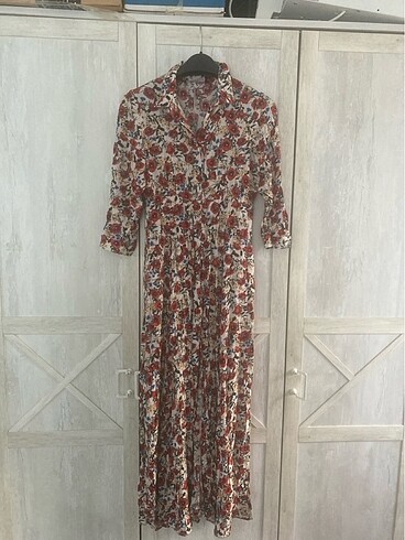 Zara m beden uzun baharlık yazlık elbise