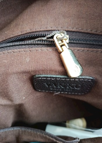 VAKKO Klasik Desenli Kahverengi Deri Çanta - Görsel 6