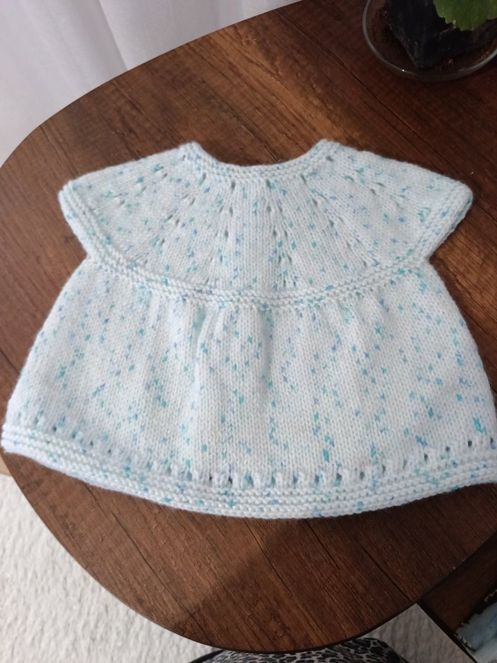 Beyaz Bohem Kız Çocuk Kısa Kollu Örgü Hırka - Görsel 4