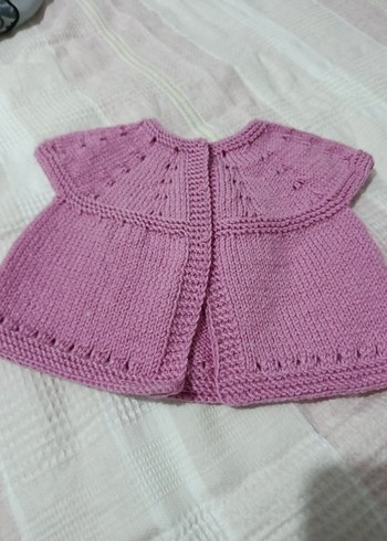 Kız Çocuk Pembe Triko yelek - Görsel 4