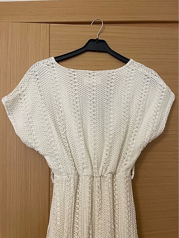 Beyaz kısa kollu uzun elbise - Görsel 5