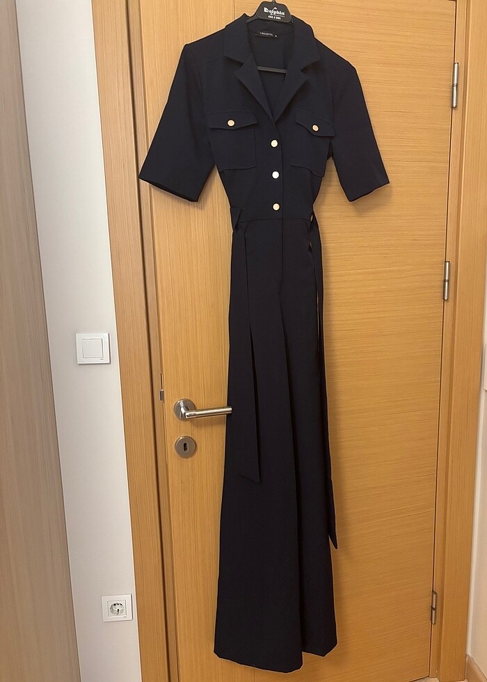 Lacivert kısa kollu tulum - Görsel 3