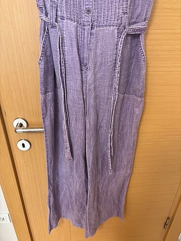 Mor renkli uzun tulum - Görsel 6