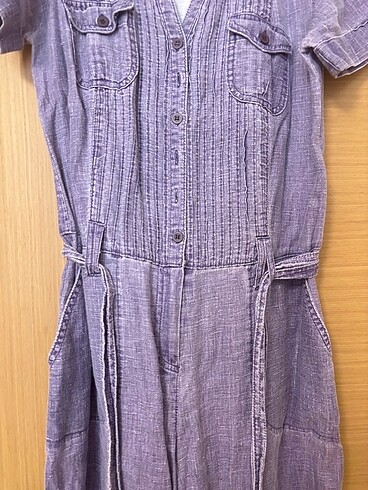 Mor renkli uzun tulum - Görsel 5