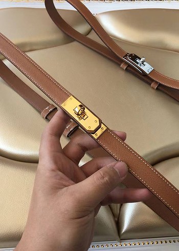 Hermes Parlak Deri Kadın Kemer