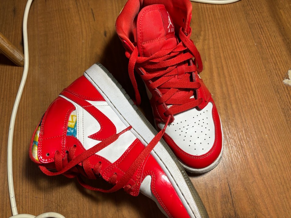 Kadın Renkli Kırmızı Bağcıklı Spor Ayakkabı - Görsel 2