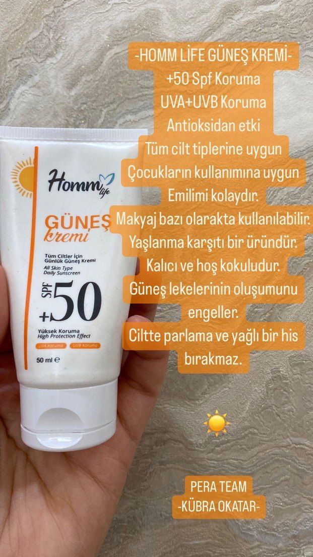 Homm Life Güneş Kremi SPF 50 50 ml - Görsel 2