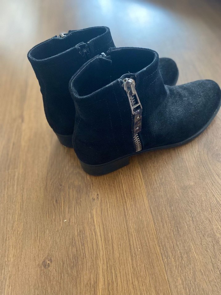 Siyah Süet  Dolgu Topuk Bot - Görsel 2