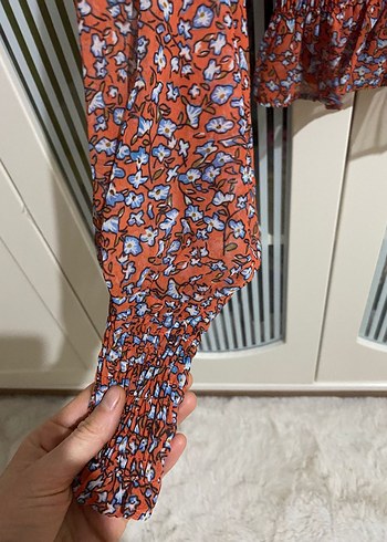 Bohem Kırmızı Renkli Uzun Kollu Bluz - Görsel 4