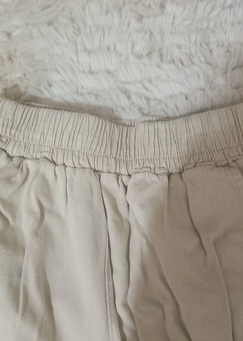 Bej Süet Kadın Kumaş Pantolon - Görsel 3