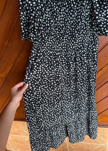 Kadın Siyah Pileli Uzun Elbise - Görsel 3