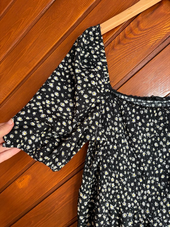 Kadın Siyah Pileli Uzun Elbise - Görsel 5