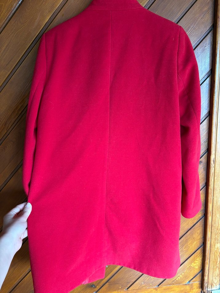 Fermuarlı Kırmızı Kaban - Görsel 5