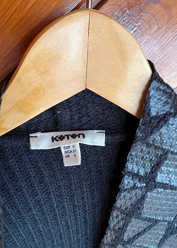 Kadın Siyah Uzun Örgü Hırka bol kalıp - Görsel 5