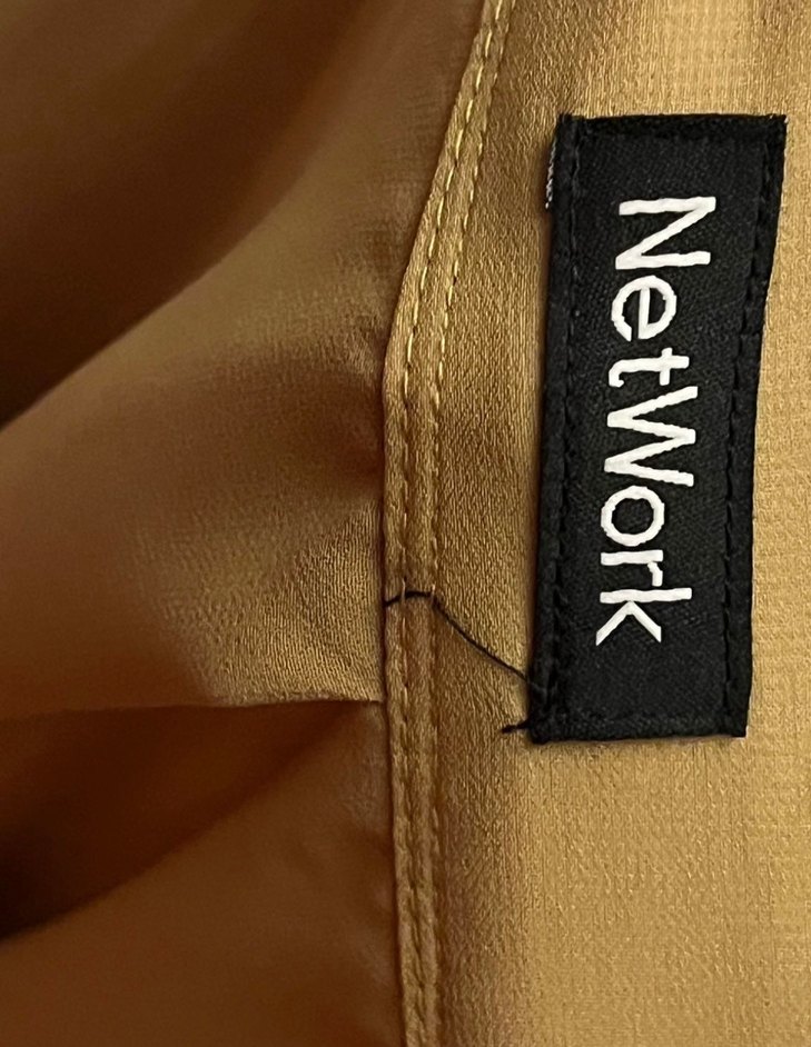 Parlak Bej ve Siyah Pilili Etek - Görsel 4