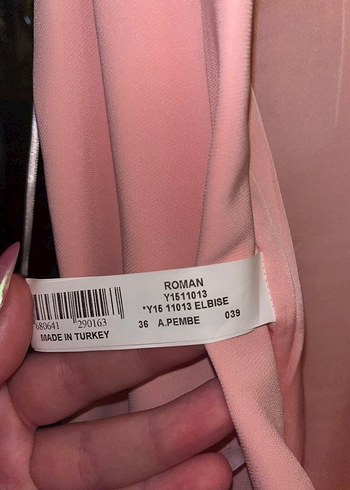 Pudra Pembe Kolsuz Elbise - Görsel 4