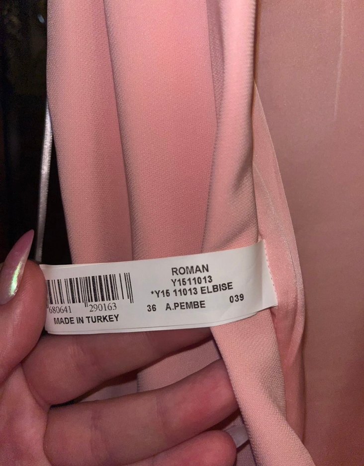 Pudra Pembe Kolsuz Elbise - Görsel 4