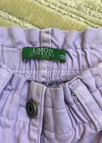 Mor Pamuklu Rahat Kesim Kız Şortu - Görsel 4