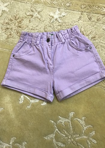 Mor Pamuklu Rahat Kesim Kız Şortu - Görsel 2