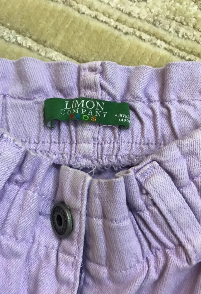 Mor Pamuklu Rahat Kesim Kız Şortu - Görsel 4