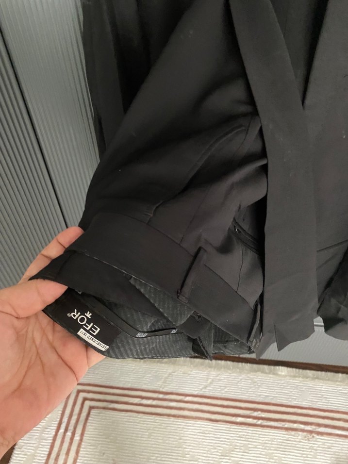 Siyah Düğmeli Erkek Ofis Takımı - Görsel 3