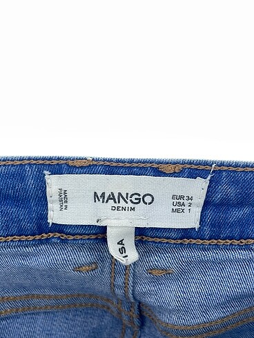 34 Beden mavi Renk Mango Jean / Kot %70 İndirimli.