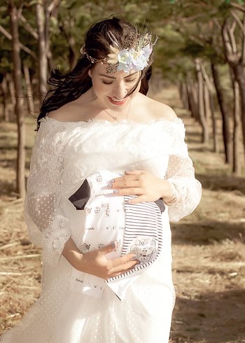 Beyaz dantel detay elbise - Görsel 3