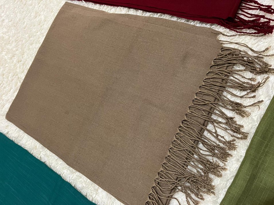 Kadın Çok Renkli Püsküllü Bohem Şal 4 adet - Görsel 4