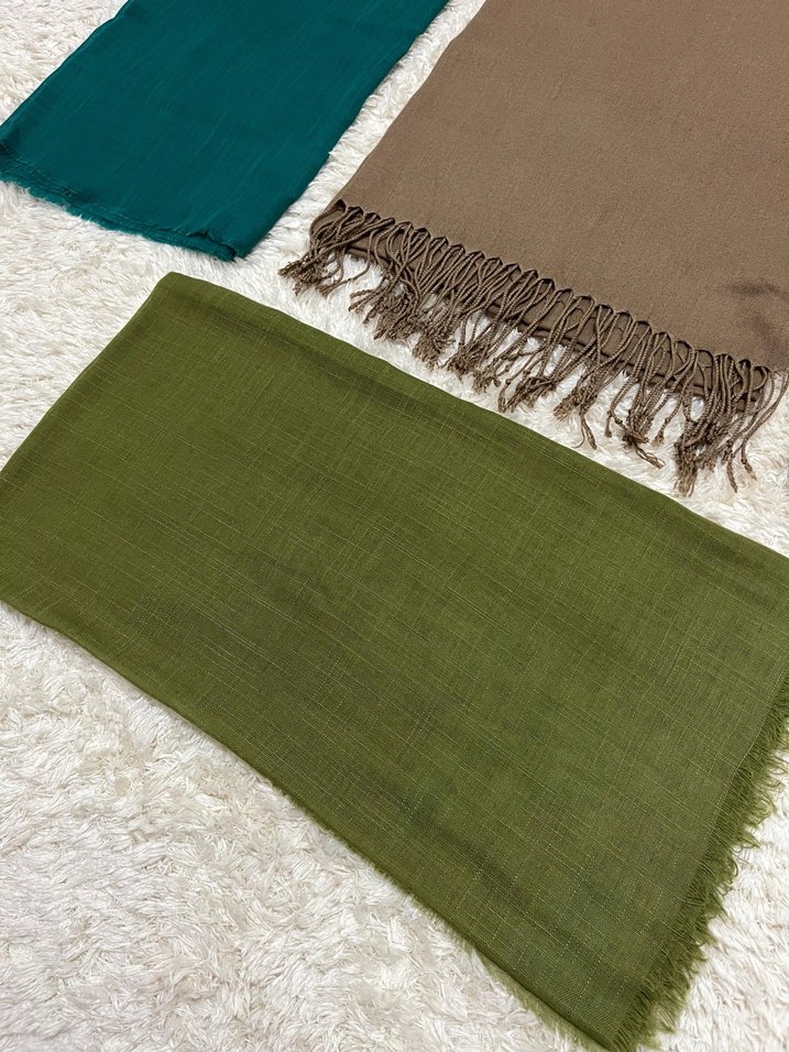 Kadın Çok Renkli Püsküllü Bohem Şal 4 adet - Görsel 5