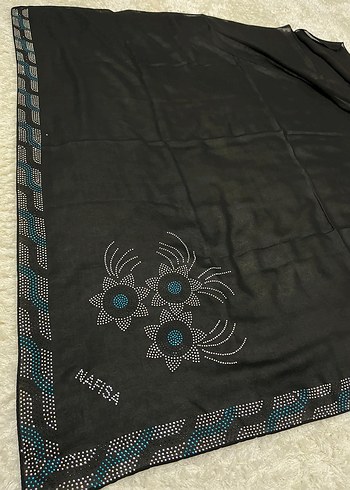 Siyah Payetli Kadın Şal - Görsel 5